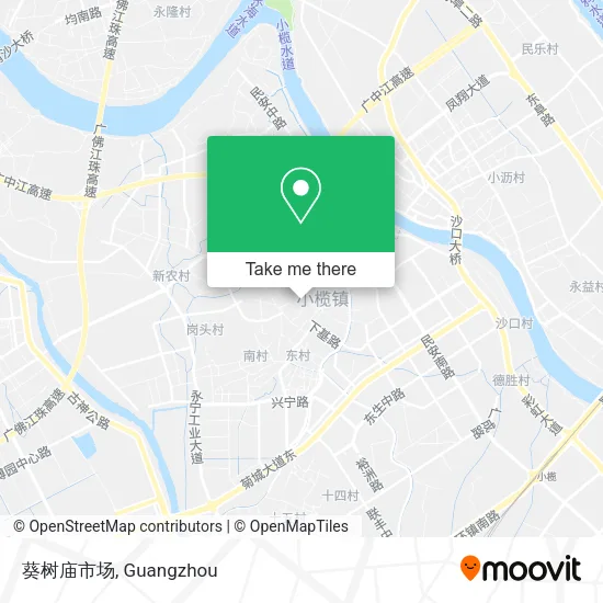 葵树庙市场 map