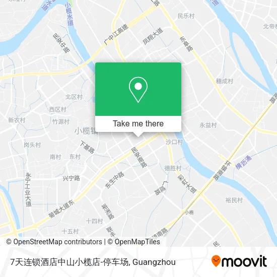 7天连锁酒店中山小榄店-停车场 map