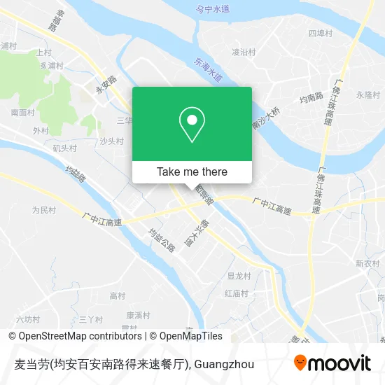 麦当劳(均安百安南路得来速餐厅) map
