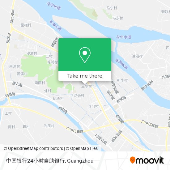 中国银行24小时自助银行 map