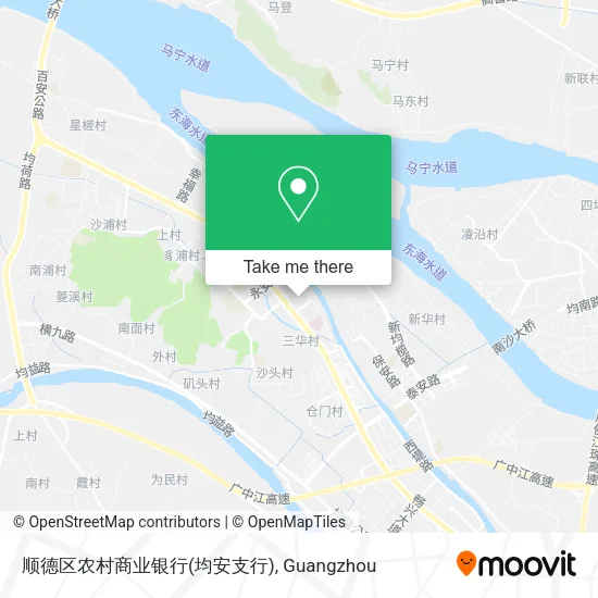 顺德区农村商业银行(均安支行) map