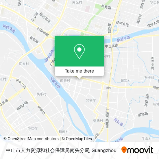 中山市人力资源和社会保障局南头分局 map
