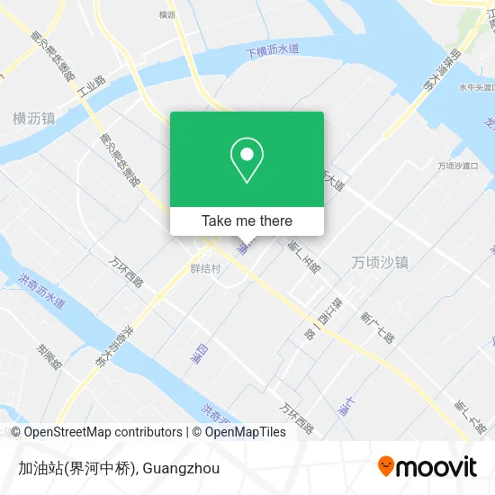 加油站(界河中桥) map