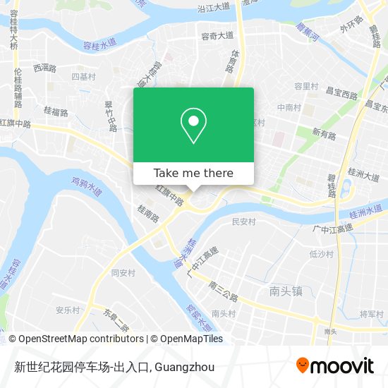 新世纪花园停车场-出入口 map