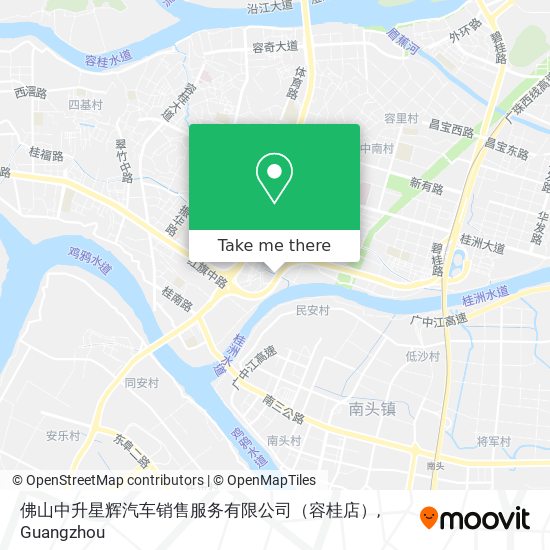 佛山中升星辉汽车销售服务有限公司（容桂店） map