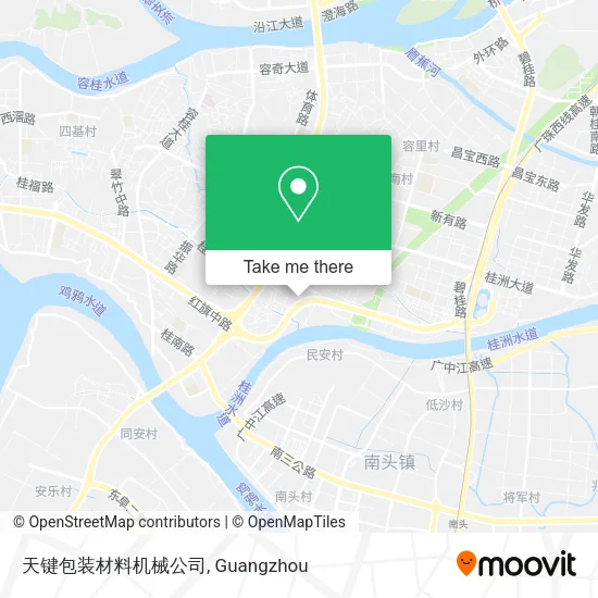 天键包装材料机械公司 map