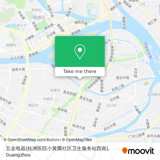 五金电器(桂洲医院小黄圃社区卫生服务站西南) map