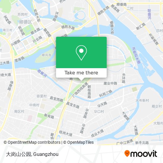 大岗山公园 map