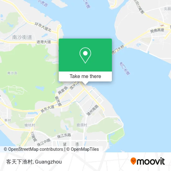 客天下渔村 map