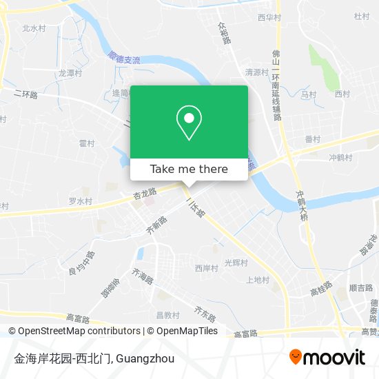 金海岸花园-西北门 map