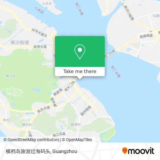 横档岛旅游过海码头 map