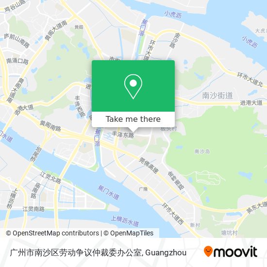 广州市南沙区劳动争议仲裁委办公室 map