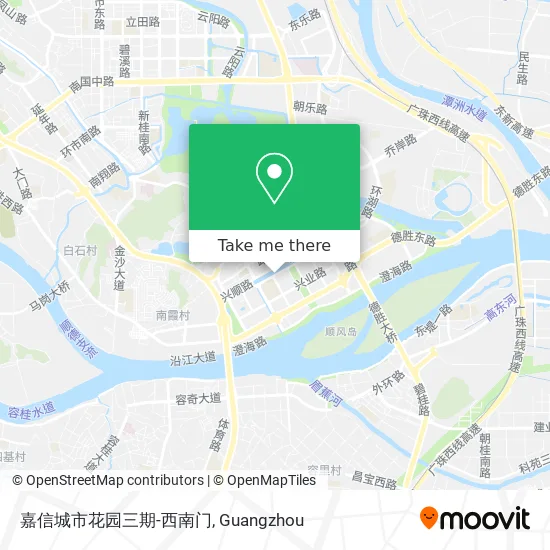 嘉信城市花园三期-西南门 map