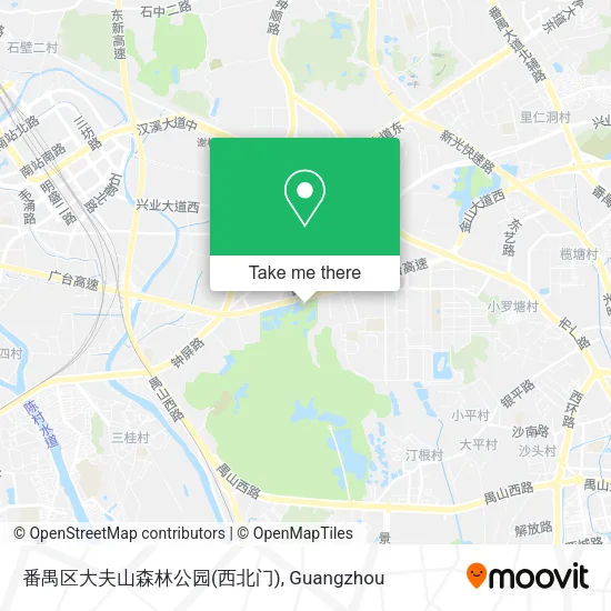 番禺区大夫山森林公园(西北门) map