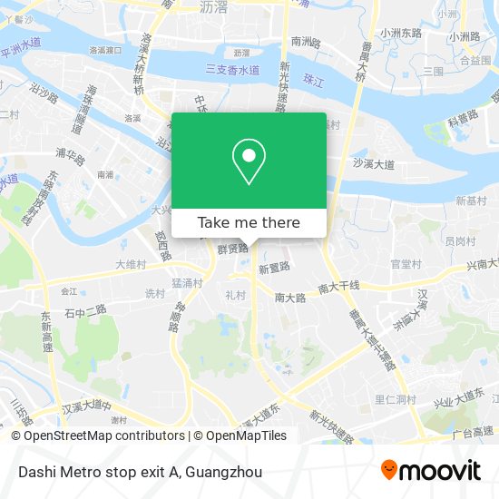Dashi Metro stop exit A map
