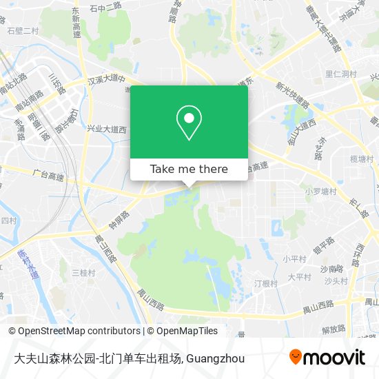 大夫山森林公园-北门单车出租场 map