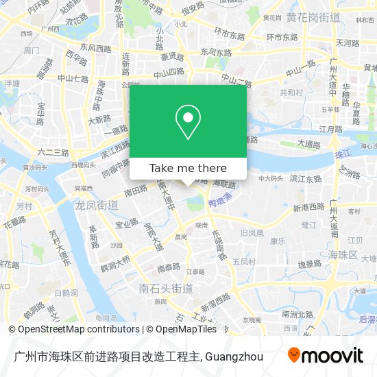 广州市海珠区前进路项目改造工程主 map