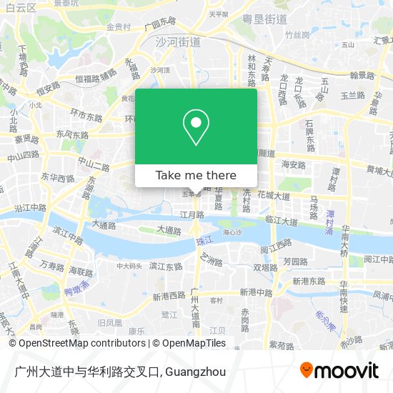 广州大道中与华利路交叉口 map