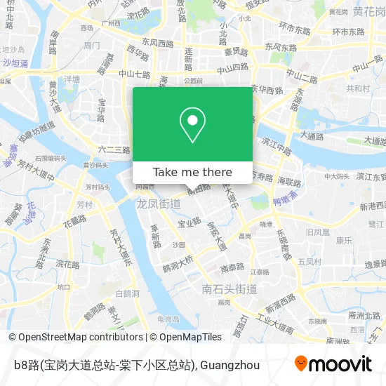 b8路(宝岗大道总站-棠下小区总站) map