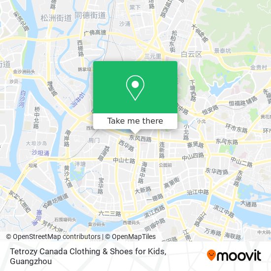 Tetrozy Canada Clothing & Shoes for Kids map