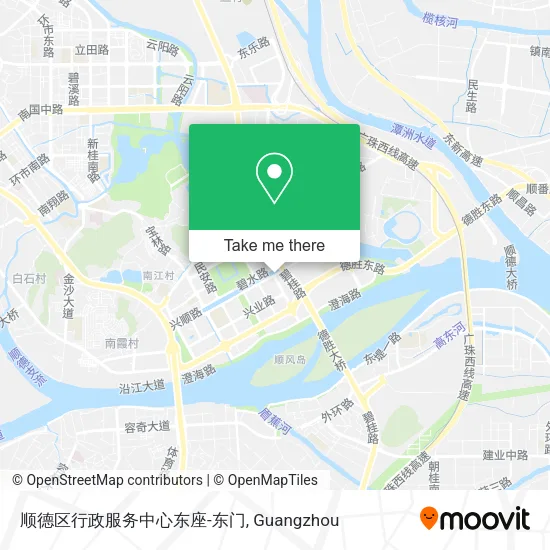顺德区行政服务中心东座-东门 map