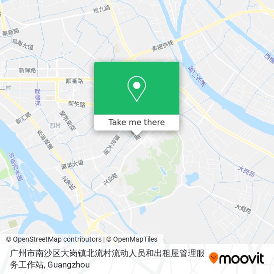 广州市南沙区大岗镇北流村流动人员和出租屋管理服务工作站 map