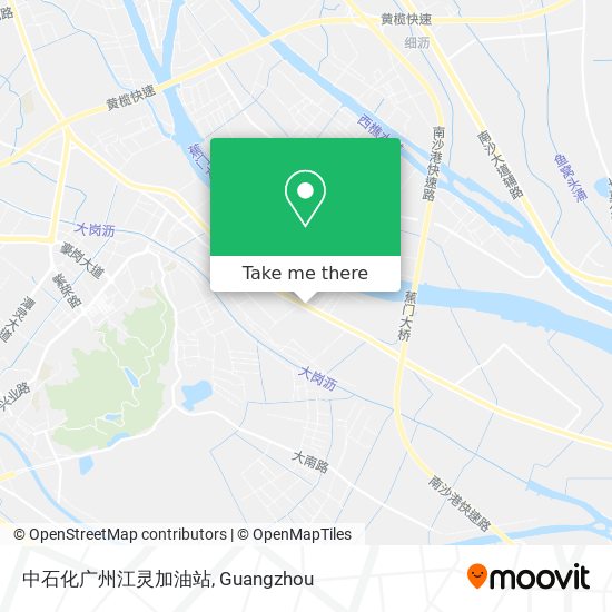 中石化广州江灵加油站 map