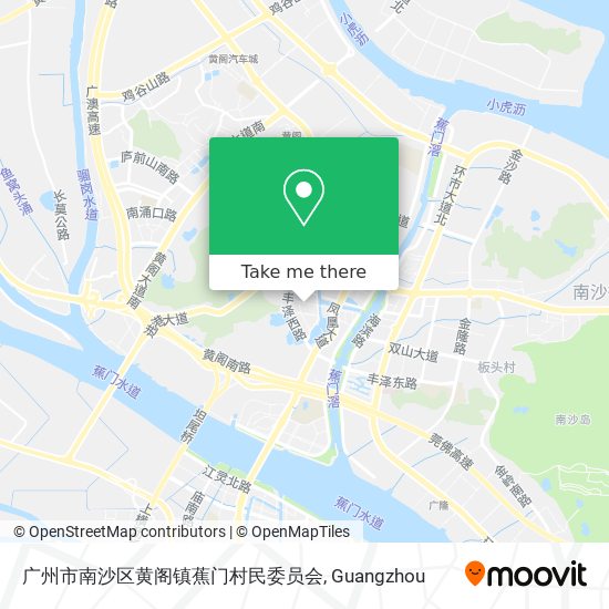 广州市南沙区黄阁镇蕉门村民委员会 map