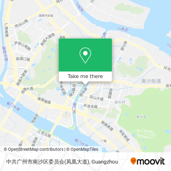 中共广州市南沙区委员会(凤凰大道) map