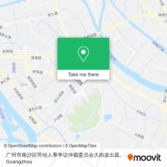 广州市南沙区劳动人事争议仲裁委员会大岗派出庭 map