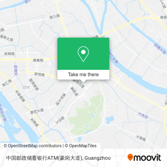 中国邮政储蓄银行ATM(豪岗大道) map