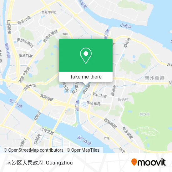 南沙区人民政府 map