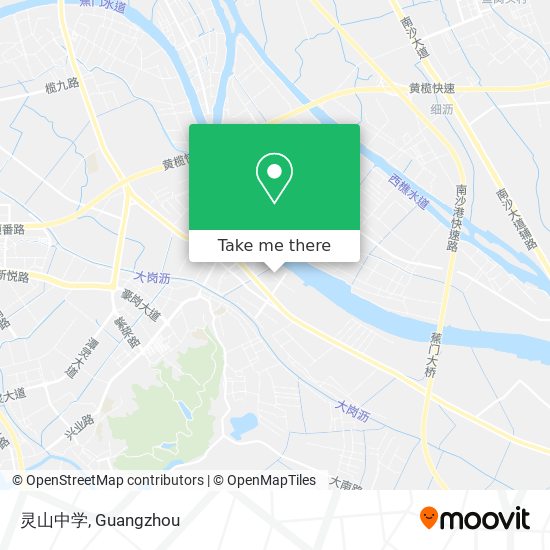 灵山中学 map