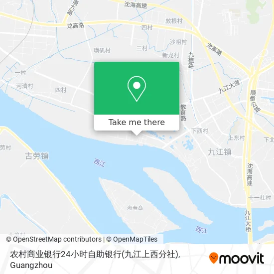 农村商业银行24小时自助银行(九江上西分社) map