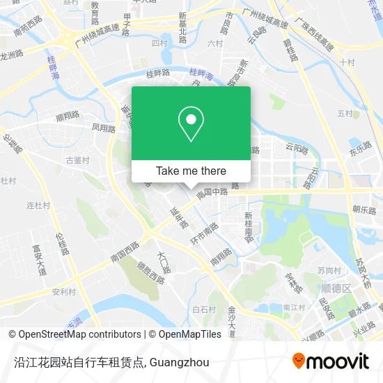 沿江花园站自行车租赁点 map