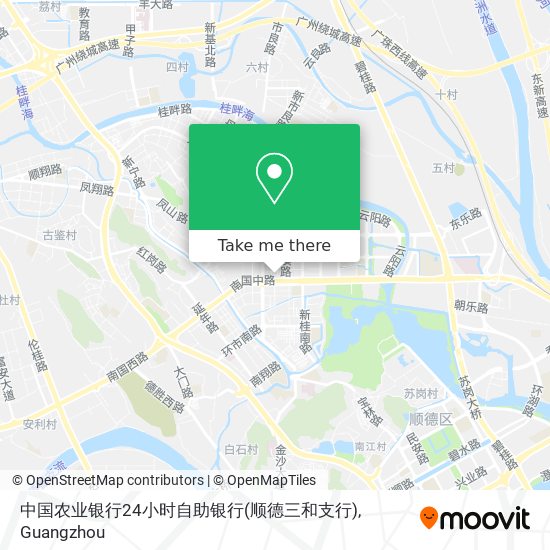 中国农业银行24小时自助银行(顺德三和支行) map