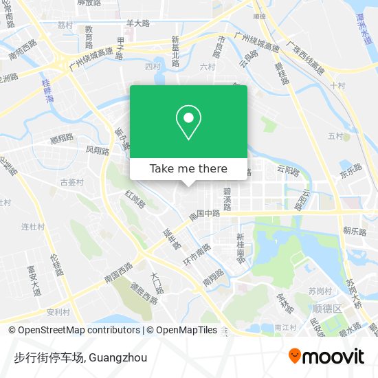 步行街停车场 map