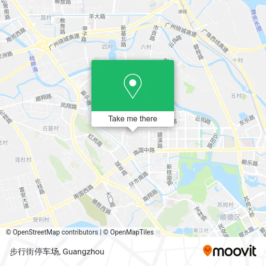 步行街停车场 map