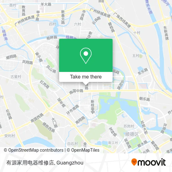 有源家用电器维修店 map
