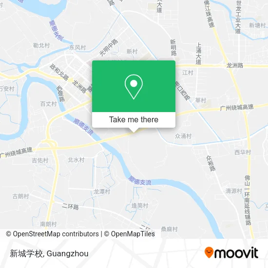 新城学校 map