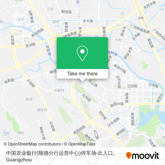 中国农业银行(顺德分行运营中心)停车场-出入口 map