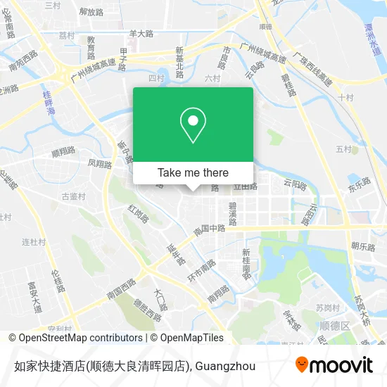 如家快捷酒店(顺德大良清晖园店) map