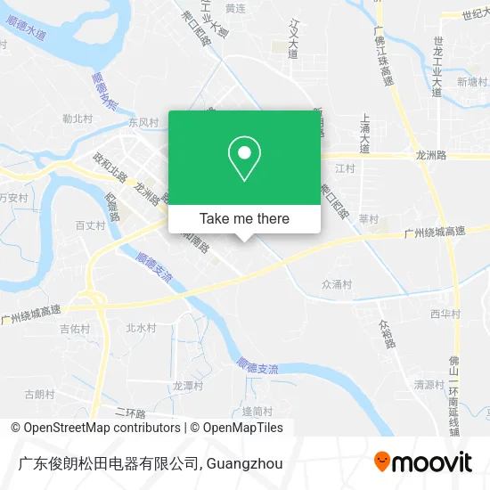 广东俊朗松田电器有限公司 map