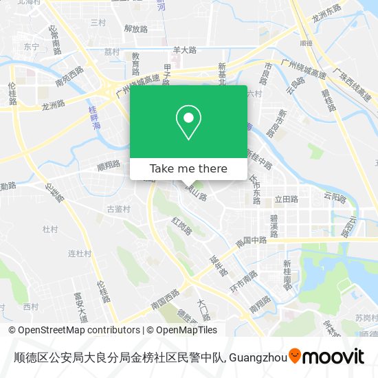 顺德区公安局大良分局金榜社区民警中队 map
