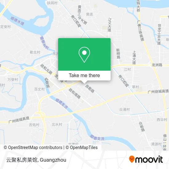 云聚私房菜馆 map