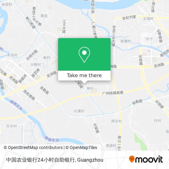中国农业银行24小时自助银行 map