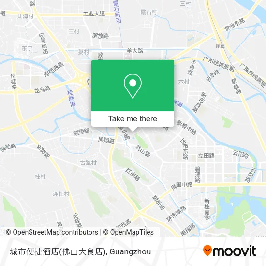 城市便捷酒店(佛山大良店) map