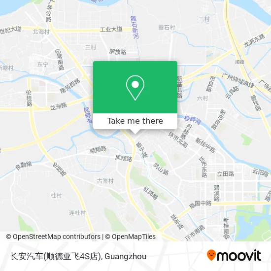 长安汽车(顺德亚飞4S店) map