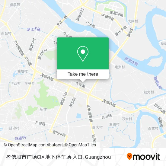盈信城市广场C区地下停车场-入口 map