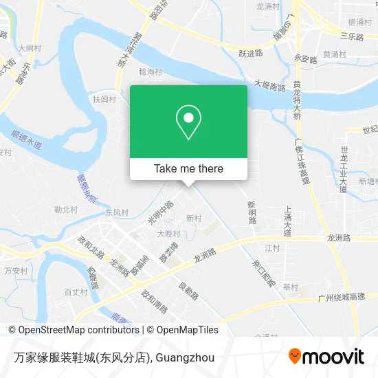 万家缘服装鞋城(东风分店) map